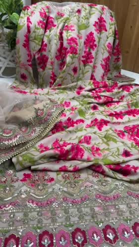 Rs 16500 Aneelas Stitched Raw silk Emb Shirt Gharara Net Emb Duppata 3pc [FC-05-B] [Dispatch Time 2 Months] ~ [Chest 22] [Length 48] LARGE