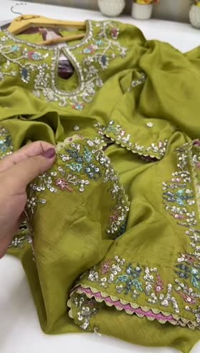 Rs 19500 Aneelas Ada work stitched shirt trouser [Dispatch date 15th April ] ~ [Chest 22] [Length 45] LARGE