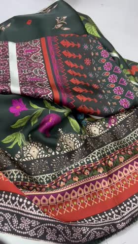 Rs 2800 Silk printed shirt printed trouser 2 pc