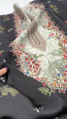 Rs 2800 Silk printed shirt printed trouser 2 pc