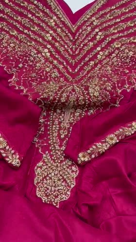 Rs 4000 Sahiba stitched Emb kaftan  ~ [Chest 24] [Length 55] XLARGE