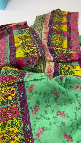 Rs 4050 Magic in print Emb 3pc voil lawn Emb duppata ( D 13)