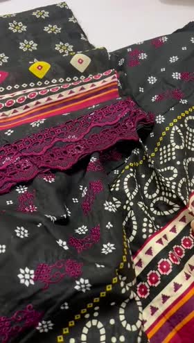 Rs 4050 Magic in print Emb 3pc voil lawn Emb duppata ( D 16)