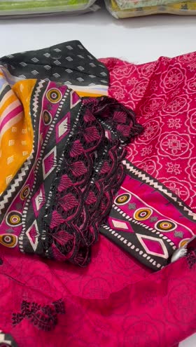 Rs 4050 Magic in print Emb 3pc voil lawn Emb duppata ( D 19)