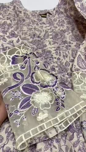 Rs 4350 Sahiba stitched Khaddar Emb 2pc  ~ [Chest 24] [Length 41] XLARGE