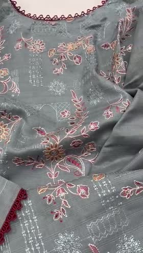 Rs 4500 Lawn stitched Emb 2pc ( medium) ~ MEDIUM