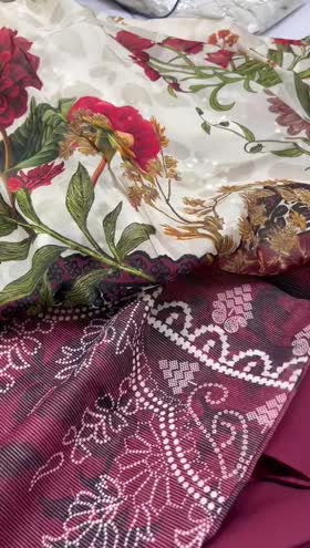 Rs 4500 Nureh signature prints Zari lawn 3pc new launch ( SP 208)