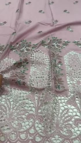 Rs 4700 Ramadan By Daria Eid Sale Lawn ChikenKari Shirt Dyed Cotton Trouser with Jacquard Duppatta [DA 42]