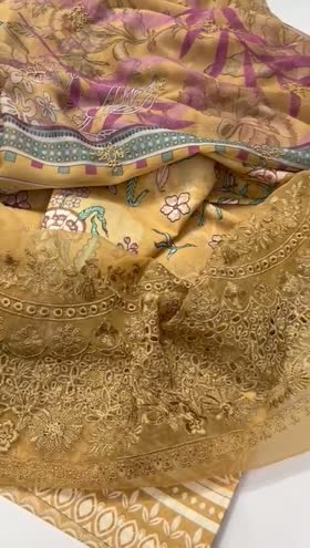Rs 4950 Daria lawn Emb 3pc chiffon emb duppata[DA22]
