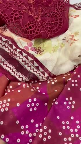 Rs 4950 Daria lawn Emb 3pc chiffon emb duppata[DA24]