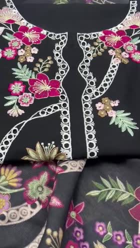 Rs 5350 Sahiba stitched Emb 3pc  ~ [Chest 20] [Length 46] MEDIUM