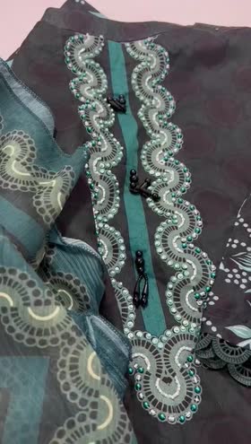 Rs 5350 Sahiba stitched emballished 3pc  ~ [Chest 22] [Length 36] LARGE