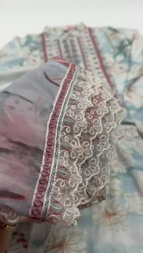 Rs 5500 Sahiba lawn stitched 3pc ~ [Chest 19] [Length 42] SMALL