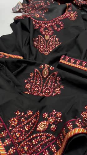 Rs 5800 Sahiba stitched Emb 3pc  ~ [Chest 20] [Length 49] MEDIUM