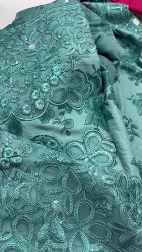Rs 5800 sahiba stitched Emb 3pc ~ [Chest 24] [Length 45] XLARGE
