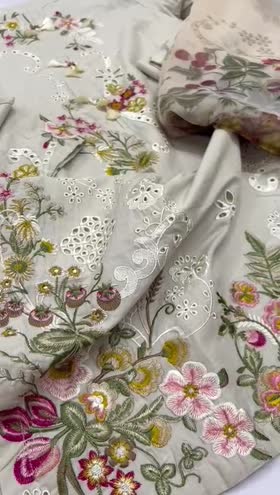 Rs 5900 Sahiba stitched Emb 3 pc  ~ [Chest 20] [Length 45] MEDIUM