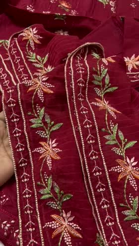Rs 5950 Banafshaeh lawn Emb 3pc chiffon emb duppata  ( BNR 343)