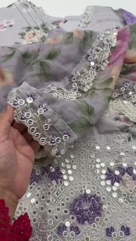 Rs 5950 Sahiba Stitched Emb 3pc ~ [Chest 20] [Length 47] MEDIUM