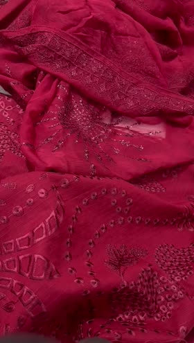 Rs 5995 Daria chicken Kari Emb 3pc chiffon emb duppata ( DA 18)