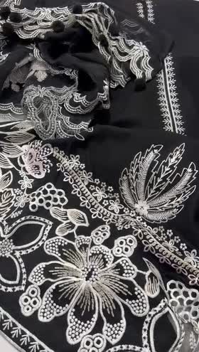 Rs 6250 Sahiba stitched Emb 3pc chiffon emb duppata   ~ [Chest 24] [Length 48] XLARGE