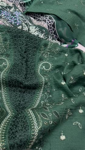 Rs 6450 Nureh Raha self jacquard Emb 3pc new launch ( NE 234)