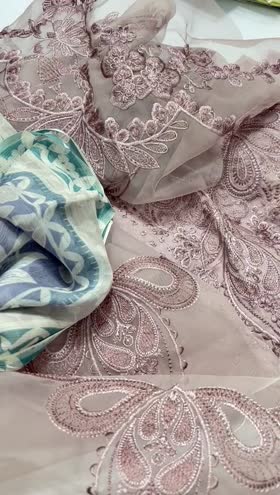 Rs 6450 Nureh Raha self jacquard Emb 3pc new launch ( NE 238)