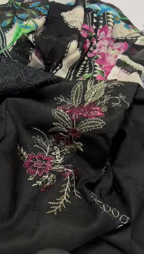 Rs 6450 Nureh Raha self jacquard Emb 3pc new launch ( NE 239)